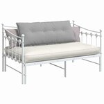 vidaXL Coussin de Dos Gris nuage 120 x 19 x 50 cm tissu