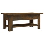 vidaXL Table basse chêne fumé 102x55x42 cm bois d'ingénierie