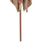 vidaXL Parasol d'extérieur avec mât en bois 200 x 300 cm taupe