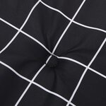 vidaXL Coussins de chaise à dossier haut lot de 6 carreaux noir