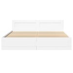 vidaXL Cadre de lit 2 Pièces Blanc 193 x 203 cm Bois d'ingénierie