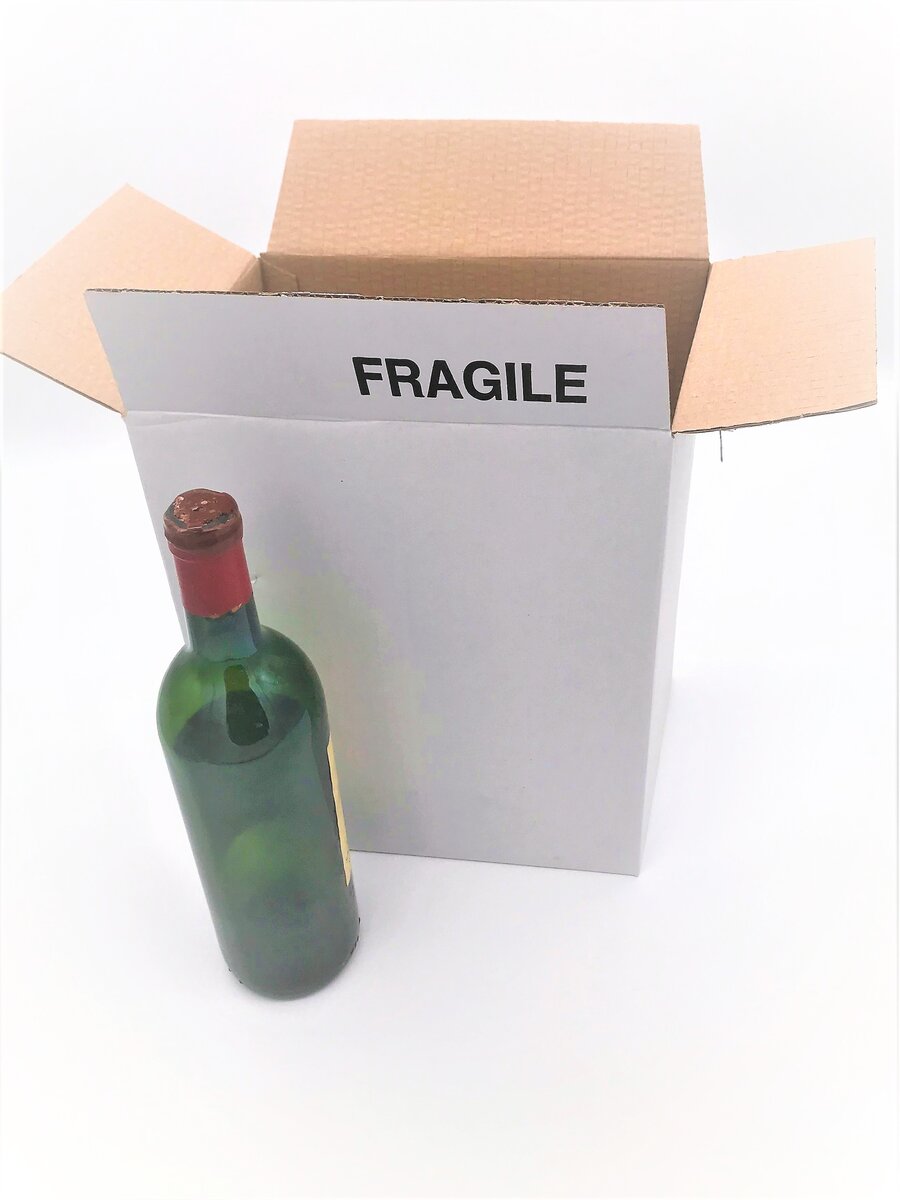 5 caisses carton pour 6 bouteilles Vin 240 x 160 x 300 m/m Bordelaise - La  Poste