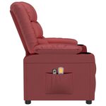 vidaXL Fauteuil de massage électrique Rouge bordeaux Similicuir