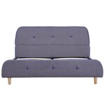 vidaXL Cadre de lit sans matelas gris clair tissu 140x200 cm