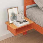 vidaXL Cadre de lit avec tête de lit Brun cire 90 x 190 cm Pin massif