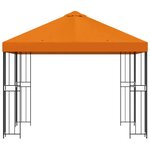 vidaXL Pavillon 3 x 3 m Orange Polyester et Acier 190 gsm
