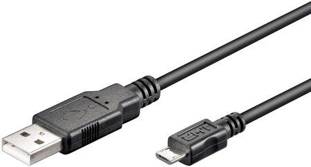 Cable Goobay USB 2.0 type A - Micro B M/M 1m (Noir)