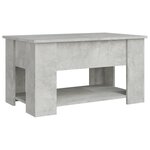 vidaXL Table basse Gris béton 79x49x41 cm Bois d'ingénierie