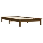 vidaXL Cadre de lit sans matelas marron miel bois massif