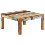 Vidaxl table basse 80x80x40 cm bois de récupération massif