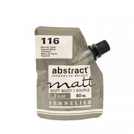 Peinture acrylique abstract matt - blanc de titane - sachet 60ml - sennelier