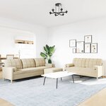 vidaXL Ensemble de canapés 3 Pièces repose-pied et coussins décoratifs