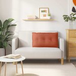 vidaXL Coussin de Dos Rouge orange 80 x 50 cm Tissu en velours côtelé