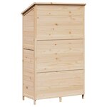 vidaXL Abri de jardin Naturel 106 5 x 56 x 176 cm Bois de Sapin Massif