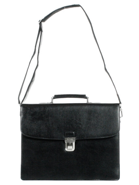 Cartable serviette Katana hype en cuir 41 cm soufflets 63043 Noir