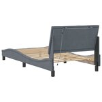 vidaXL Cadre de lit avec lumières LED gris foncé 100x200 cm velours