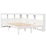 vidaXL Lit bibliothèque sans matelas blanc 120x190 cm bois pin massif