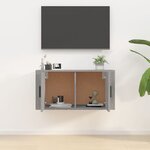 vidaXL Meuble TV mural Sonoma gris 80x34 5x40 cm