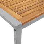 vidaXL Table de Jardin Gris 160 x 80 x 75 cm Bois d'Acacia Massif