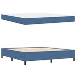 vidaXL Cadre de lit avec matelas Bleu 180 x 200 cm tissu