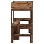 vidaXL Cadre de lit superposé avec bureau Bois ancien 98 5 x 200 cm
