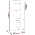 vidaXL Bibliothèque/Séparateur de pièce Sonoma gris Bois d'ingénierie