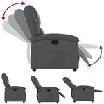 vidaXL Fauteuil inclinable Gris Similicuir