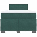 vidaXL Sommier à lattes de lit et matelas Vert foncé 120x200cm Velours