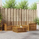 vidaXL Ensemble de canapés d'extérieur 5 Pièces Naturel