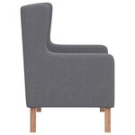 vidaXL Fauteuil gris tissu