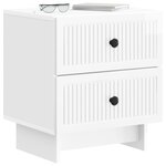 vidaXL Cabinet de chevet Blanc brillant 43 x 34 5 x 47 5 cm