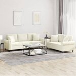 vidaXL Ensemble de canapés 2 Pièces avec coussins crème velours