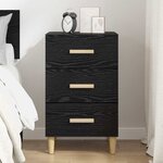 vidaXL Cabinet de chevet Chêne noir 40 x 40 x 66 cm Bois d'ingénierie
