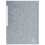 Chemise à élastiques Maxi capacity carte lustrée 425g - A4 - Gris EXACOMPTA