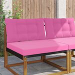 vidaXL Coussin de canapé d'extérieur 2 Pièces Rose Polyester