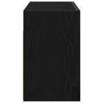 vidaXL Armoire murale de bain noir 60x25x40 cm bois d'ingénierie