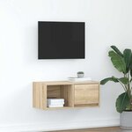 vidaXL Meuble TV chêne sonoma 60x31x25 5 cm bois d'ingénierie
