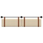 vidaXL Tête de lit suspendue Crème PU antique