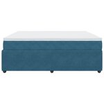 vidaXL Sommier à lattes de lit et matelas Bleu foncé 180x200cm Velours