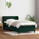 vidaXL Sommier à lattes de lit et matelas vert foncé 80x220 cm velours