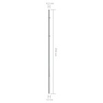 Vidaxl mât de parasol 250 cm acier inoxydable