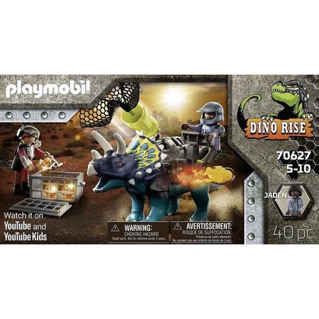 Playmobil 70627 triceratops et soldats La Poste