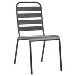 vidaXL Ensemble de chaises de jardin empilables 7 Pièces anthracite