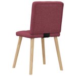 vidaXL Chaises à manger lot de 4 rouge bordeaux tissu