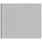 vidaXL Écran de balcon gris clair 90x300 cm 100  polyester oxford