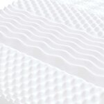 vidaXL Matelas en mousse blanc 100x210 cm 7 zones dureté 20 ILD