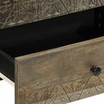 vidaXL Table de chevet gris clair 50x33x60 cm bois de manguier massif