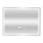 Miroir décoration moderne design LED 60 x 80 x 4 cm argent 03_0010155