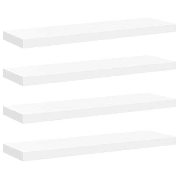 vidaXL Étagères murales flottantes 4 Pièces blanc 80x23 5x3 8 cm MDF