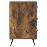 vidaXL Cabinet de chevet avec tiroir Chêne fumé 43 x 41 x 66 5 cm